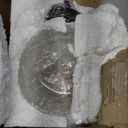 Industrial Semi Flush Mount Ceiling Light, 800 Lumen LED Bulb Included, Clear Glass Shade Ceiling Light Fixture, Farmhouse Light Fixture for Hallway Corridor Kitchen Bathroom Bedroom Passway (Large)