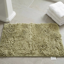 13.5" x 21" Olive Green Shag Rug