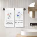 Christian Kitchen Towels, Floral Botanical Decor for Kitchen Bathroom, Inspirational Religious Bible Gifts for Women, His Mercies are New Every Morning,16X24 Inches Set of 2