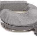 My Brest Friend Nursing Pillow - Deluxe - Enhanced Comfort w/ Slipcover - Ergonomic Breastfeeding Pillow For Ultimate Support For Mom & Baby - Adjustable Pillow W/ Handy Side Pocket, Evening Grey