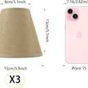 Small Lamp Shade Chandelier Shades Set of 3Fabric Lampshade for Wall LampChandelier ShadesSmall Table LampsFor Cutting Edge Bulbs, Clip-on Fitter Lampshade3" X 6" X 5"