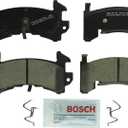 BOSCH BC154 QuietCast Premium Ceramic Disc Brake Pad Set - Compatible with Select Avanti, Buick, Cadillac, Chevrolet, GMC, Isuzu, Oldsmobile, Pontiac; FRONT