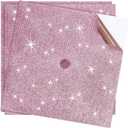 3 Sheets Construction Paper for Graduation Cap Decoration Bling Rhinestone Colorful Self-Adhesive Cardstock Grad Cap for Photo DIY Graduation Hat Topper Party Decoration(Pink)