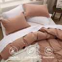 Bedsure Mocha Mousse Duvet Cover King Size - 3 Pieces Prewashed Cotton-Like Polyester Extra Soft Bedding Set, Includes 1 Duvet Cover 104x90 Inches with Zipper Closure & 2 Pillow Shams, No Comforter