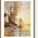 Picture Frames,22 x 28 Picture Frame,Solid Walnut Wood Picture Frame,22x28 Photo Frame with High Tempered Glass,22 by 28 Wooden Frame Matted to 18x24 Photo for Wall & Tabletop Display,1 Pack