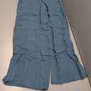 ANRABESS Womens Linen Pants 2025 Summer Casual Loose Wide Leg Palazzo Pants High Waist Flowy Beach Trousers Work Outfits Lake, Small