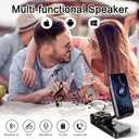 Gifts for Men Women, Bluetooth Speaker with Wireless Charging Phone Stand, HD Surround Sound Speaker, Cool Gadget Gifts for Men Women Dad Mom Birthday, Black