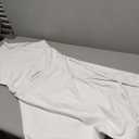 Kaximil Women's Square Neck Corset A Line Maxi Dress Ruffle Ruched Waist Flowy Long Dresses (White) XL