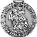 2 x St Christopher Medal for Car - Saint Christopher Car Visor Clip, Christian Car Accessories, Driving Safety Gift for New Drivers Families, Friends