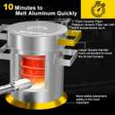 Nelyrho Complete 3KG Propane Melting Furnace Kit for Beginners All-in-One Metal Smelting Forge with Crucible, Tongs, Fire Brick & Accessories Ideal for Gold, Silver, Copper, Aluminum Casting