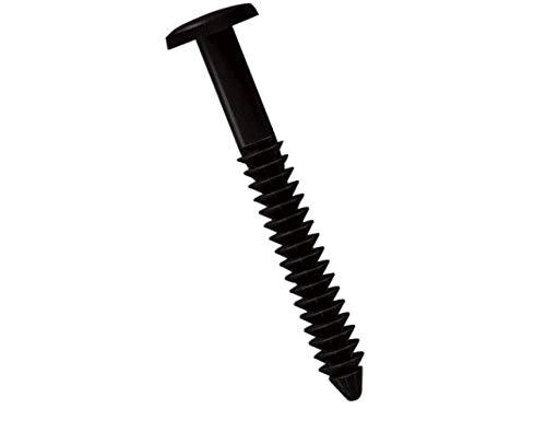Window Shutters Panel Peg Lok Pin Pegs Screws Spikes 3 inch 32 Pack Fasteners (Black) Exterior Vinyl Shutter Hardware