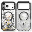 Bouvardia for iPhone 17 Pro Max Case, Compatible with Magsafe & Vintage Wildflower Floral Design, Aesthetic Cute Girly Magnetic Phone Case from Extraordinary Designer for Women and Girl