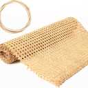 14" Width Cane Webbing Rattan Webbing Roll 3.3Ft Natural Rattan Caning Material for Cabinet,Chair,Furnitur,with 3/19" Groove Chair Caning