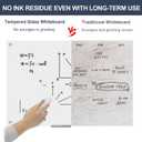 Glass Magnetic Dry Erase Whiteboard - TANKEE 36" x 24" Tempered Glass White Board, Large Modern Dry Erase Board for Wall, Office, Home, Shop Decoration, 3' x 2'