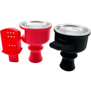 Design Drawer Styles Hookah Silicone Bowls Set with Stainless Steel Charcoal Holder 2pcs per box Black and Red Shisha Hookah Accessories