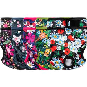 Reusable Washable Dog Diapers Female, Highly Absorbent Doggie Diapers, Size Adjustable Puppy Diapers for Dog Period Panties(5 Pack) (Small)