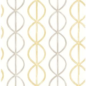 A-Street Prints Astu8|#A-Street Prints 2656-004008 Banning Stripe Honey Geometric,