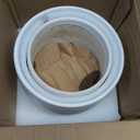 LE TAUCI Ceramic Plant Pots, 5.1 + 6.4 Inch Footed Pots for Plants, Modern Flower Pots for Home and Office, Indoor Planters with Drainage, Reactive Glaze White