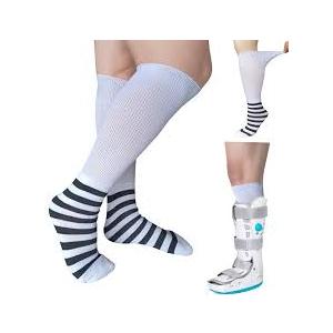 CIRZUEX Walking Boot Sock  Fracture Air Cast Boot 5/Write (2 Pairs) New
