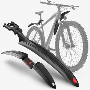 Velmia Fahrrad Schutzblech Set [24-29 Zoll] - Universal Fahrradschutzblech, Mountainbike, MTB Steckschutzblech Zum Schutz VOR Spritzwasser & Schmutz