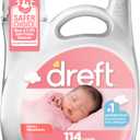 Dreft Stage 1 Newborn Baby Liquid Laundry Detergent, Gentle on Sensitive Skin, HE Compatible, 114 loads (150 Fl Oz (Pack of 1))