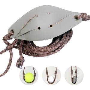 Handmade Leather Throwing Sling Old-Fashioned Slingshot Rock Sling