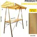 Portable Vendor Cart for Outdoor Events,Foldable Farmers Market Booth with Canopy,for Street Vending, and Events, Easy Storage and Transport (Yellow)
