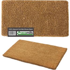 Ecomills 1.5" Extra Thick Coco Coir Door Mat Woven Back, 36" x 72", Heavy Duty, Durable, for Front Door Patio