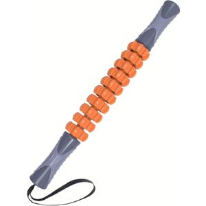 Muscle Roller, Massage Roller for Relieving Muscle Soreness, Cramping, Tightness, Help Legs, Back Joints Recovery (Gray-orange)