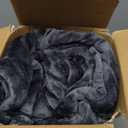 Electric Blanket Heated Throw, Soft Flannel 50"x60" Heating Blanket with 8 Hours Auto Off 10 Fast Heating Levels Machine Washable Sherpa Heated Blanket with Overheating Protection (Dark Gray)