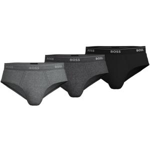 BOSS Men's Classic Cotton Briefs 3 Pack (Medium, Charcoal/Black/Dark Grey)