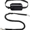 Dog Running Lead, Hands Free Dog Leash with Zipper Pouch, Dogs Walking Belt for Running and Walking The Dogs (Black)
