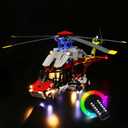 VONADO LED Light Kit Compatible with LEGO Technic Airbus H175 Rescue Helicopter 42145, Remote Control Lighting Kit for LEGO Helicopter Building Toys