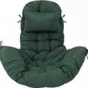 Tudomro Egg Chair Cushion Filling 2.58 kg Replacement Rocking Wicker Chair Cushions High Back Swing Hammock Egg Hanging Cushion Thicken for Indoor Outdoor Patio(Forest Green,1 Pcs)