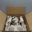 Crazy Bonez Original Pose-N-Stay Halloween Skeleton, 5 FT  Life-Size, Realistic, Fully Poseable Indoor & Outdoor Decoration, Durable Plastic Spooky Prop for Yard, Porch, Haunted House