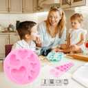 3 x Valentine's Day Fondant Molds Lips Love Heart Rose Silicone Mold Semi Sphere Ball Chocolate Molds For Cake Decorating Cupcake Topper Gum Paste Candy Polymer Clay Set Of 4