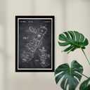 Wynwood Studio Sports and Teams Framed Wall Art Prints 2003 Chalkboard' Snowboard Home Dcor, 13" x 19", Black, White
