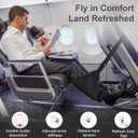 Foot Hammock for Plane Travel, Upgraded Airplane Foot Rest with Memory Foam, Hardboard, Portable Zippered Leg Hammock for Long Flight, Under Desk Footrest, No Collapse Foot Sling, Travel Essentials