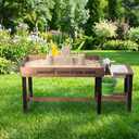 Wooden Sand Table for Kids Ages 3-8, Kids Naturally Playful Sand and Water Activity Sensory Table, Toddler Summer Outdoor Toys for Boys Girls