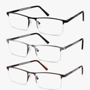 JJWELL 3 Pack Blue Light Blocking Reading Glasses for Men Anti Computer Glare Eyestrain Spring Hinge Readers with Pouches