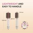 Upgraded 5-in-1 Blow Dryer Brush with Heated Comb - Volumizer Hair Dryer Brush for Wet & Dry Hair, Ideal for Thick Curly Hair, Salon Blowout, Frizz-Free Shiny Hair, Reduced Heat Damage - 70mm