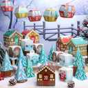 25 Pcs Christmas DIY Advent Calendar Boxes to Fill, 24 Days Empty Advent Calendar Mountain Wonderland Ski Gift Fillable Box Countdown Candy Treat Box for Christmas Holiday Decor