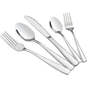 HOMMP 80-Piece Stainless Steel Flatware Set, Service for 16