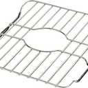SunnyPoint 304 Stainless Steel Sink Protector Rack  Rust-Resistant Grid for Kitchen Sink Bottom, Scratch Prevention, Drainage Support  Fits Sinks 10.75" x 12.4", Center Drain Hole Required