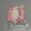 First Birthday High Chair Banner, Pink and White Tassel Garland with Bow Design, Baby Girl Party Decoration