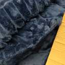 Bedsure King Comforter - GentleSoft 3 Pieces Double-Side Fleece Fluffy Navy Blue Comforter Set, Cozy Striped Room Decor Aesthetic, Luxury King Size Bedding with 2 Pillowcases, 104x90 Inches