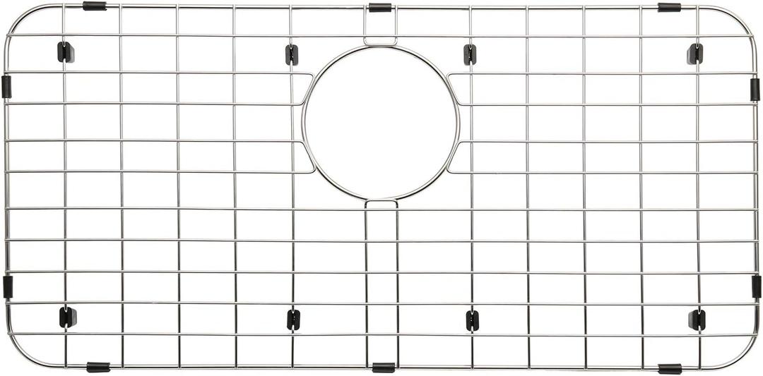 Serene Valley 25-1/4" X 12-1/2 Sink Grid, Rear Drain with Corner Radius 1-1/2", NLW2513R