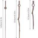 Uonlytech 5 Sets Wooden Clock Hands Replacement for Wall Clock DIY Repair Kit Black Walnut Finish
