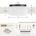 12" 2-Light Flush Mount Ceiling Light, Ribbed Glass, Black
