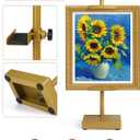 Adjustable Tabletop Easel Stand, Picture Easels for Display Up to 17" H, Gold Metal Picture Frame Holder Stand Table for Art, Photo (1 Pack)